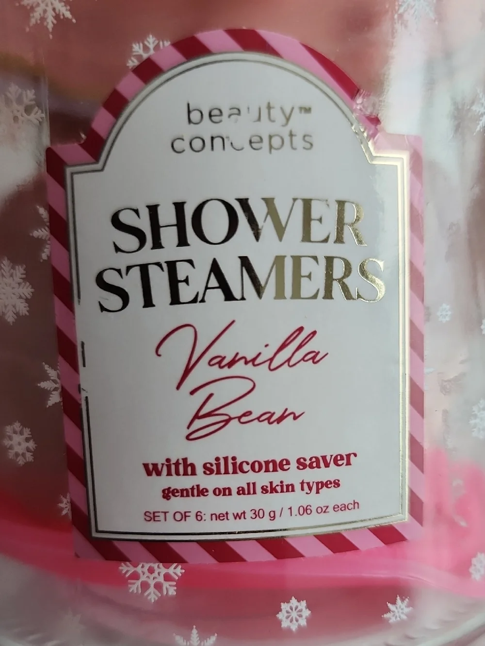 Beauty Creations 6 Shower Steamers Vanilla Bean With Silicone Saver NWT Sealed